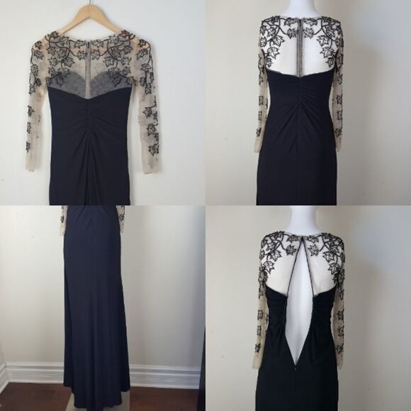 Coya Collection Maxi Front Slit Beaded Leaves - Picture 4 of 13